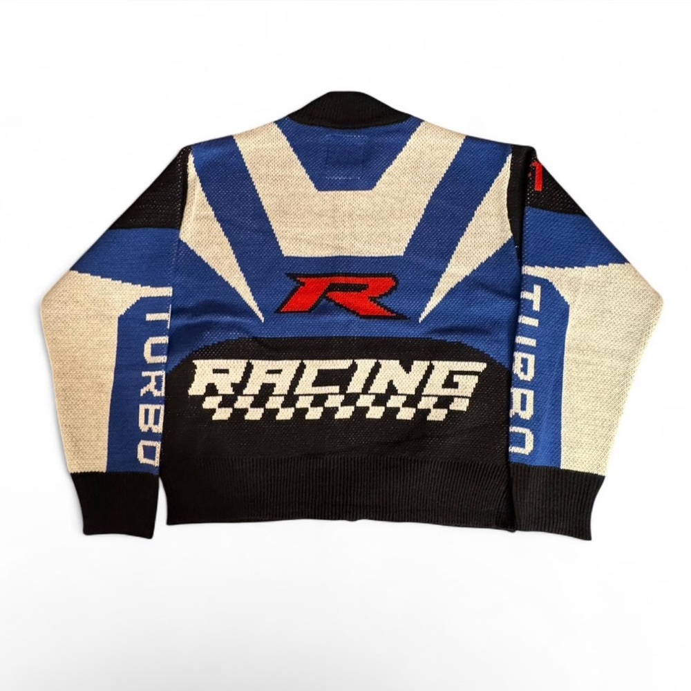 Copper Rivet Turbo Racing Zip Up Sweater Size Medium NWT & Bagged - Picture 5 of 5